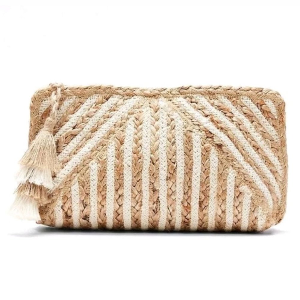 SHIRALEAH CHICAGO Marinella Jute Clutch Purse